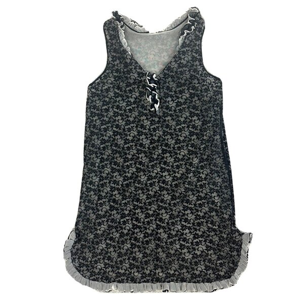 Vintage 60s Nightgown Lingerie Layered Ruffled Made in USA - Picture 1 of 16